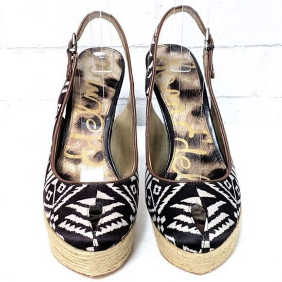 NWOB SAM EDELMAN Novato Aztec Tribal Heels 7 - Picture 2 of 8